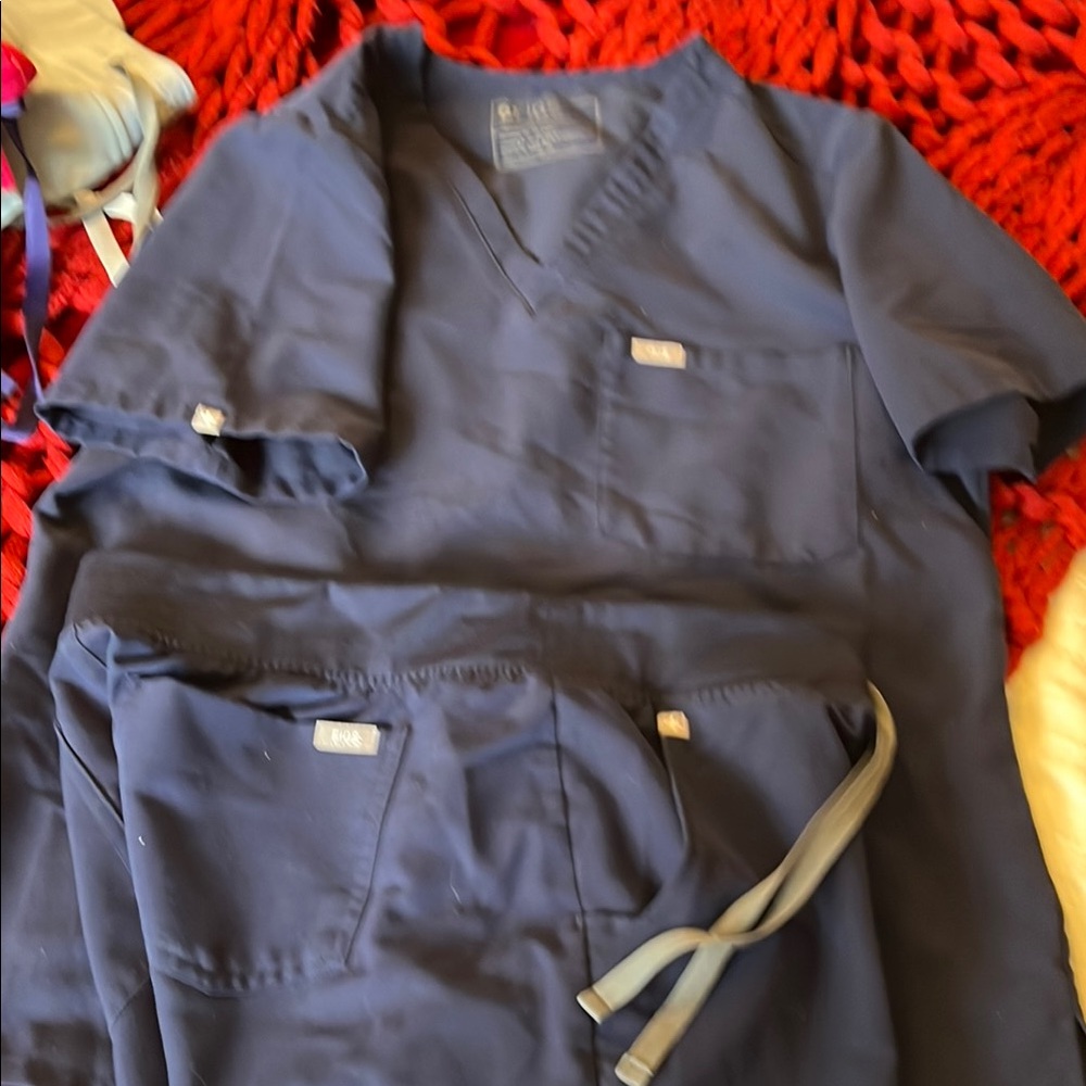 Navy Blue Scrub Set